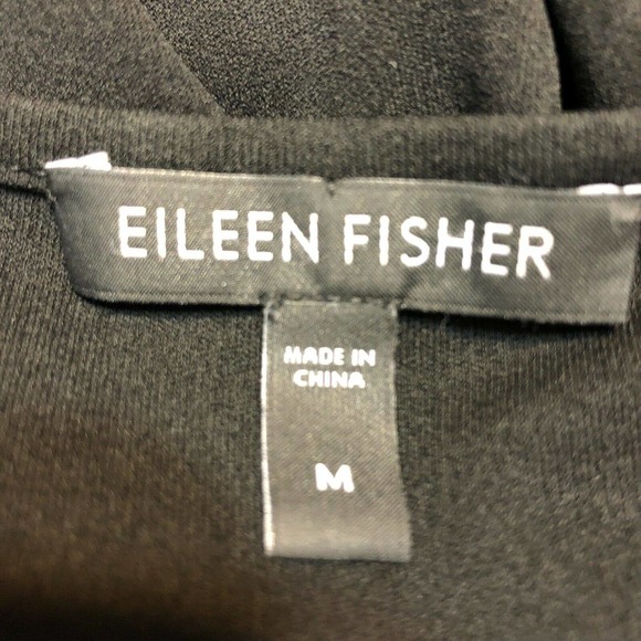 Eileen Fisher Medium Stretch Silk Jersey Top Shirt - Picture 7 of 10